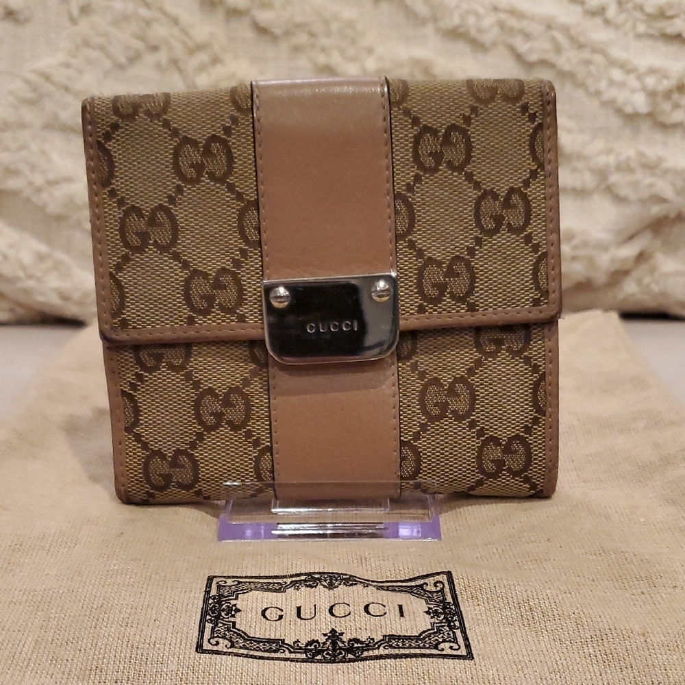 Gucci Brown and Tan Wallet